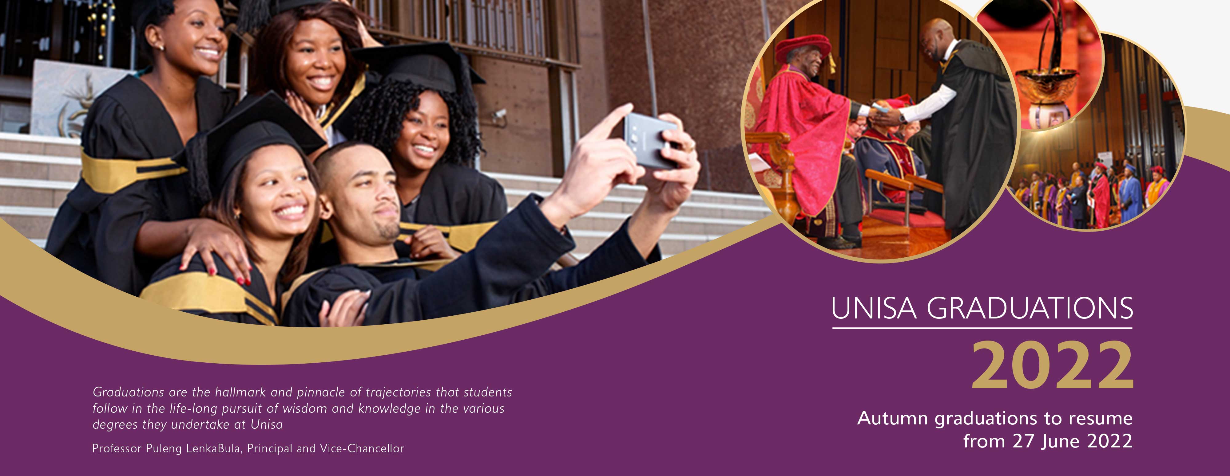 Update Revised dates for Unisa graduation ceremonies