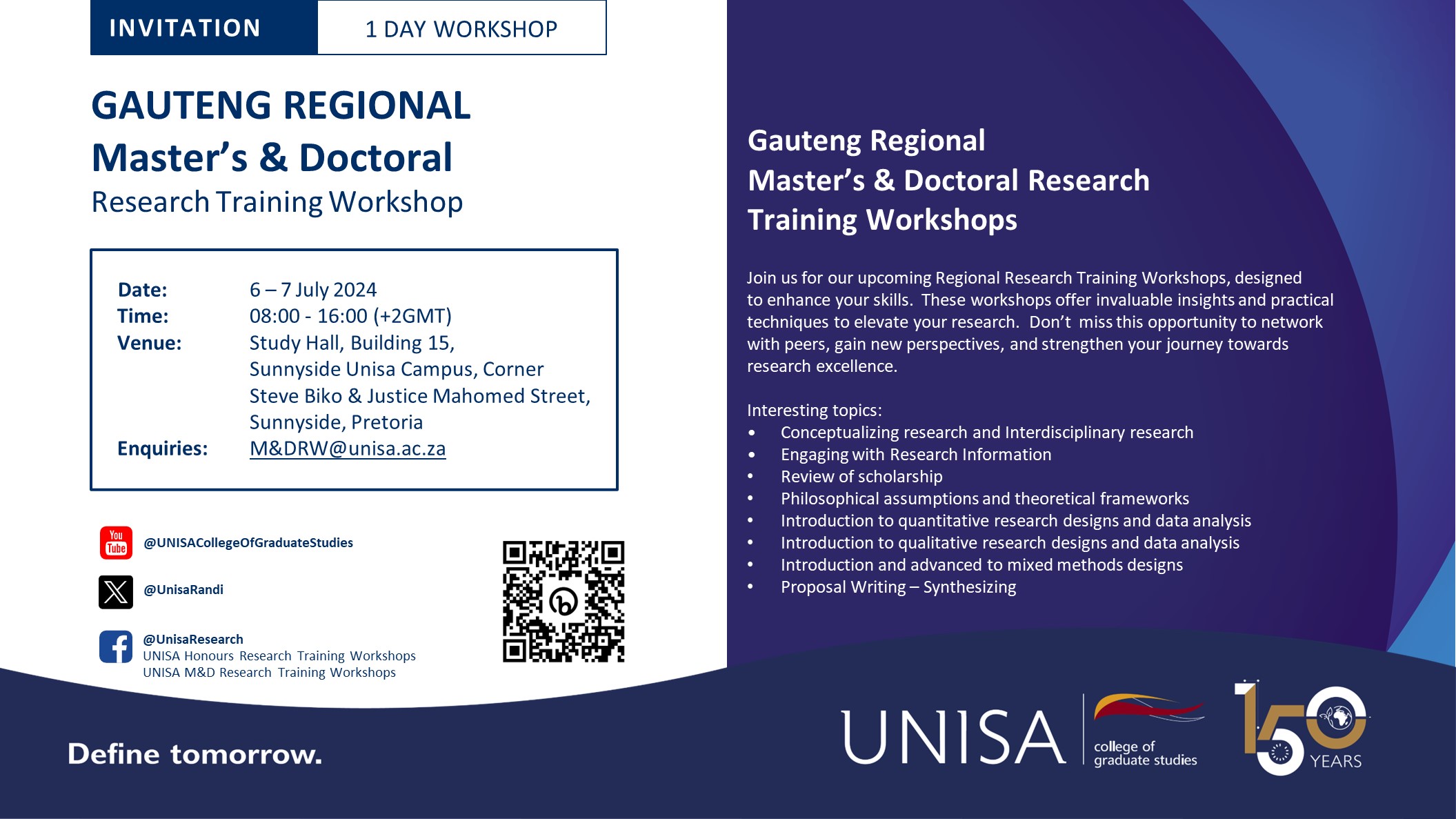 GAUTENG REGIONAL M&D Research Training Workshop 6 TO 7 July 2024